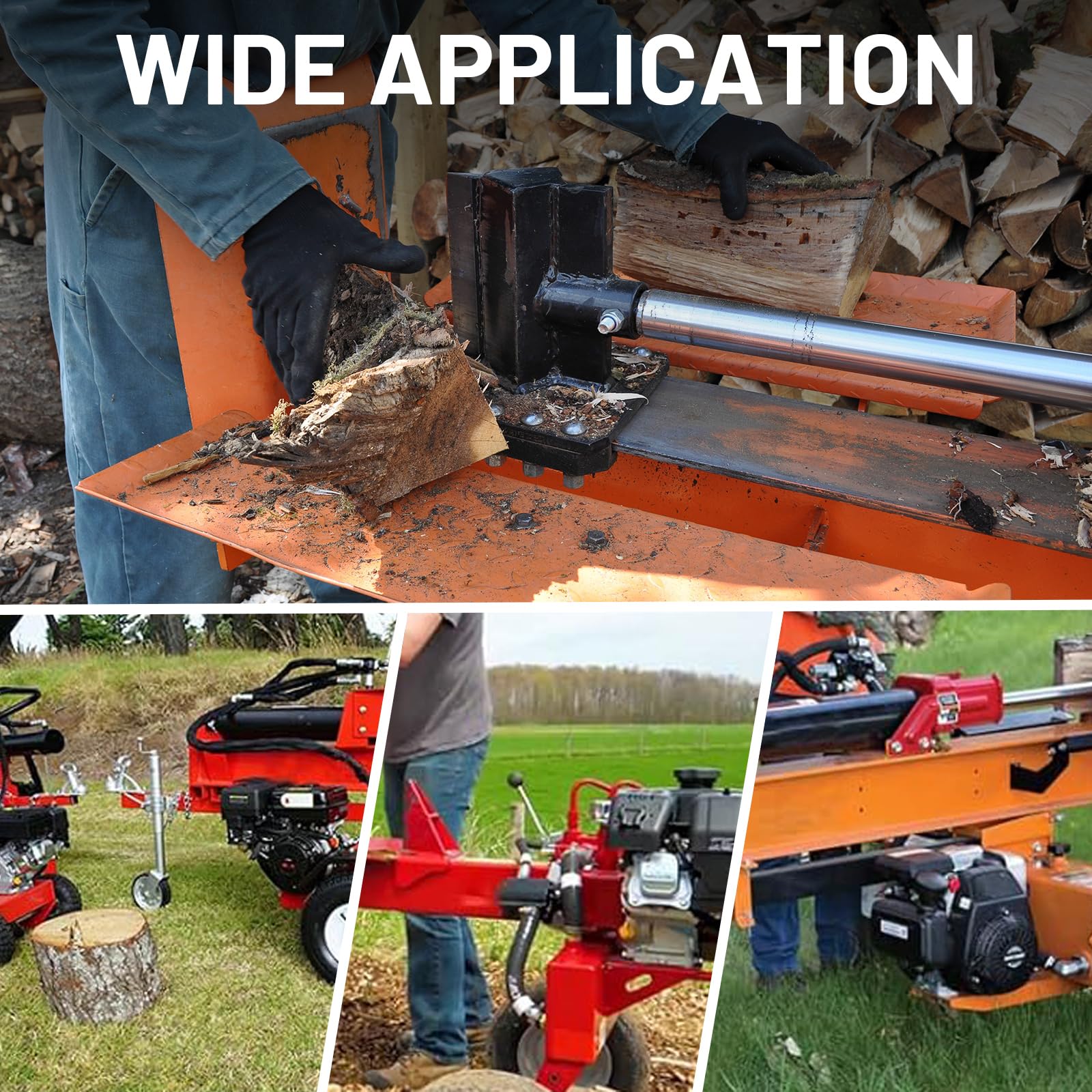 MAIGENAITE Wood Splitter Hydraulic Pump 2 Stage 16 GPM Hydraulic Log Splitter Pump 3000 PSI Gear Pump 3600 RPM 1" Inlet 1/2" NPT Outlet Aluminum Hydraulic Pumps for Power Log Splitters