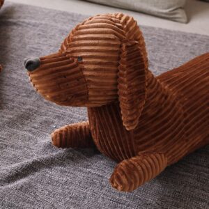 Abawaka 43”Dachshund Stuffed Animal Plush Weiner Dog Long Body Pillow Cuddle Cushion Decor Soft Doll for Kids Christmas