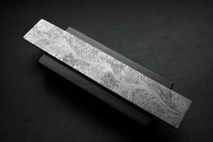 forged factory damascus steel billet for knife making, snake pattern, 12 inches