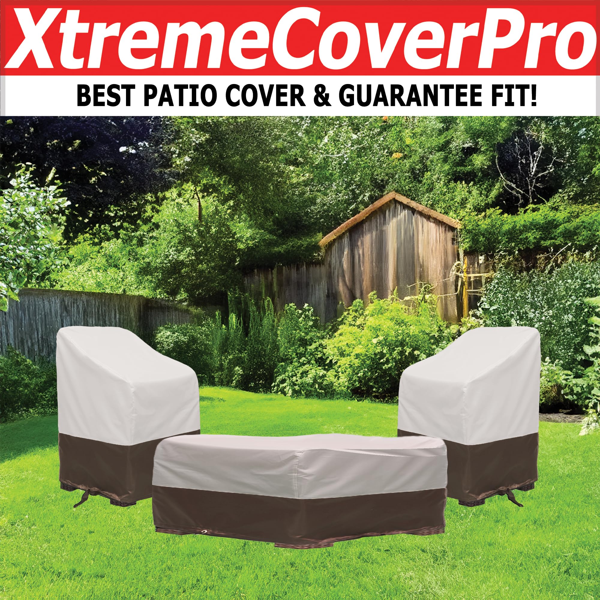 40D x 40W x 35H UV-proof Waterproof Furniture Patio Cover 520D beige brown two tone 40x40x35 breathable dust proof sofa table chair storage bar high chair color black sectional armless 40 40 35 inches