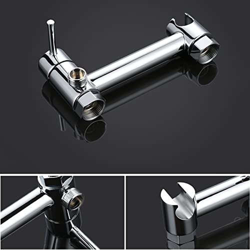 MINJING Bidet Sprayer Kit for Toilet Chrome Single Function Hand Held Sprayer Toilet Bidet Attachment Faucet Sprayer Kit for Toilet