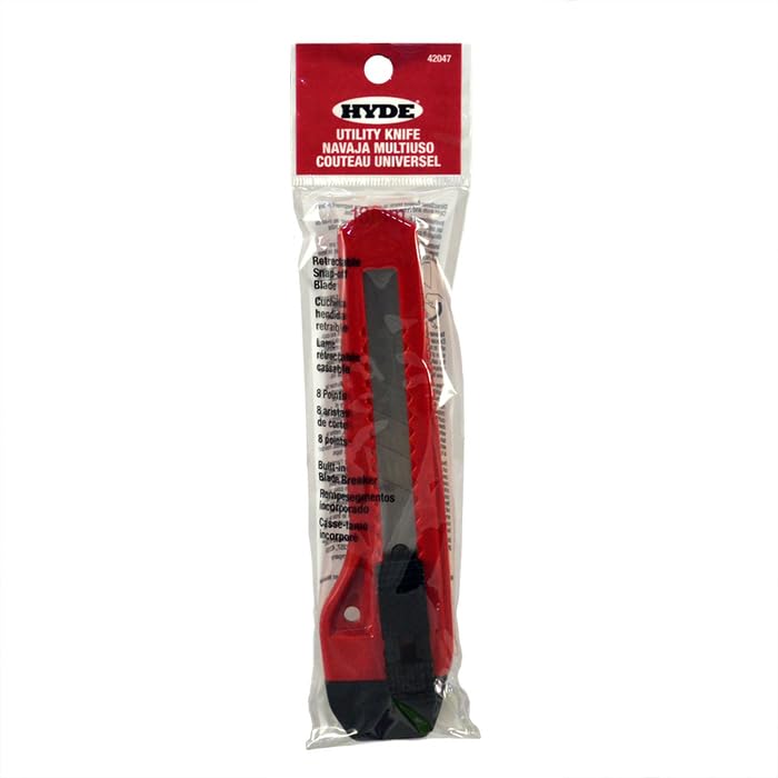 10-Pack of 18mm Hyde 42047 Hyde Snap-Off Blade Utility Knife w/ 8-Point Blade