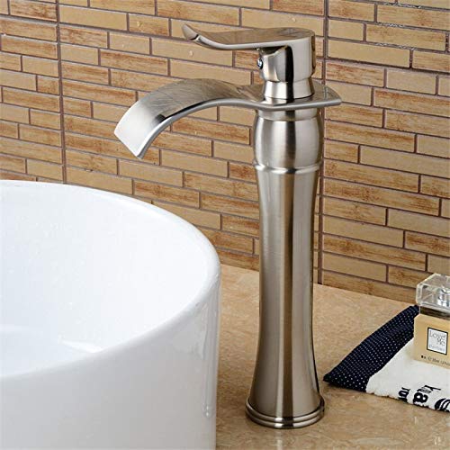 FHSRAEIP Bathroom Sink Faucet, Basin Faucets Bathroom Waterfall Faucet Single Handle Basin Mixer Tap Bath Faucet Brass Sink Hot and Cold Faucet,Bathroom Vanity Mixer