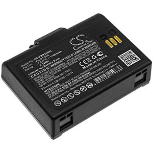 scesmia replacement battery for b-rother rj-2035b, rj-2055wb portable printer 7.4 v 1100 mah