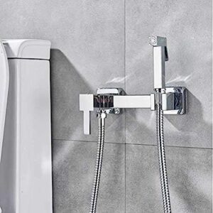 minjing bidet faucet bright chrome handheld toilet bidet sprayer set self cleaning hand bidet faucet bathroom hand sprayer shower head