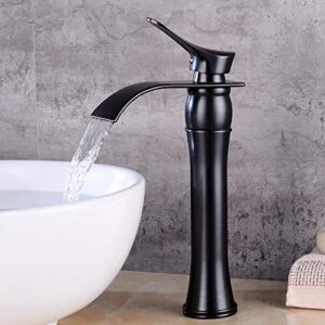 FHSRAEIP Bathroom Sink Faucet, Basin Faucets Bathroom Waterfall Faucet Single Handle Basin Mixer Tap Bath Faucet Brass Sink Hot and Cold Faucet,Bathroom Vanity Mixer