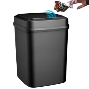 huvqianu touchless trash can, automatic sensor trash can, electric trash can with lid, smart wastebasket, kitchen trashcan, 13l trash bin, touchless garbage bin, sensor garbage can, modern trash can