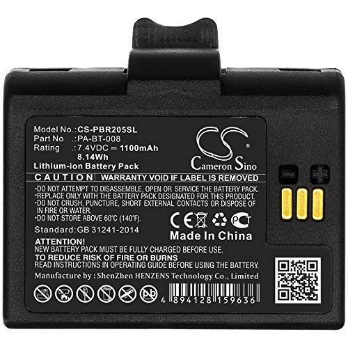 SCESMIA Replacement Battery for B-Rother RJ-2035B, RJ-2055WB Portable Printer 7.4 V 1100 mAh