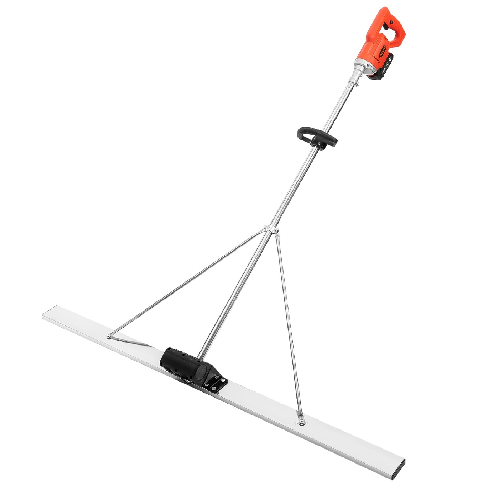 Power Screed Concrete Finishing Vibra Tool Electric Cement Surface Leveling Tamper Ruler with 59.3x3" Board Concrete Screed Vibratory Kit with 51.6" Rod Cordless Cement Finishing Vibrating Machine