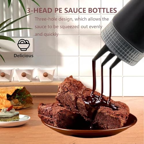 Commercial Electric Cheese Sauce Warmer, Countertop Food Sauce Warmer Multifunction Jam Heat Preservation Machine Jam Heating Pump for Hot Fudge Cheese Caramel(3 grids)