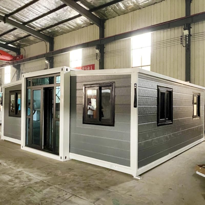 Tiny Houses Prefabricated Expandable Waterproof Expandable Office Container Houses Waterproof Prefab Luxury Villa with Door & Lock, for Backyard Garden or Farm Use