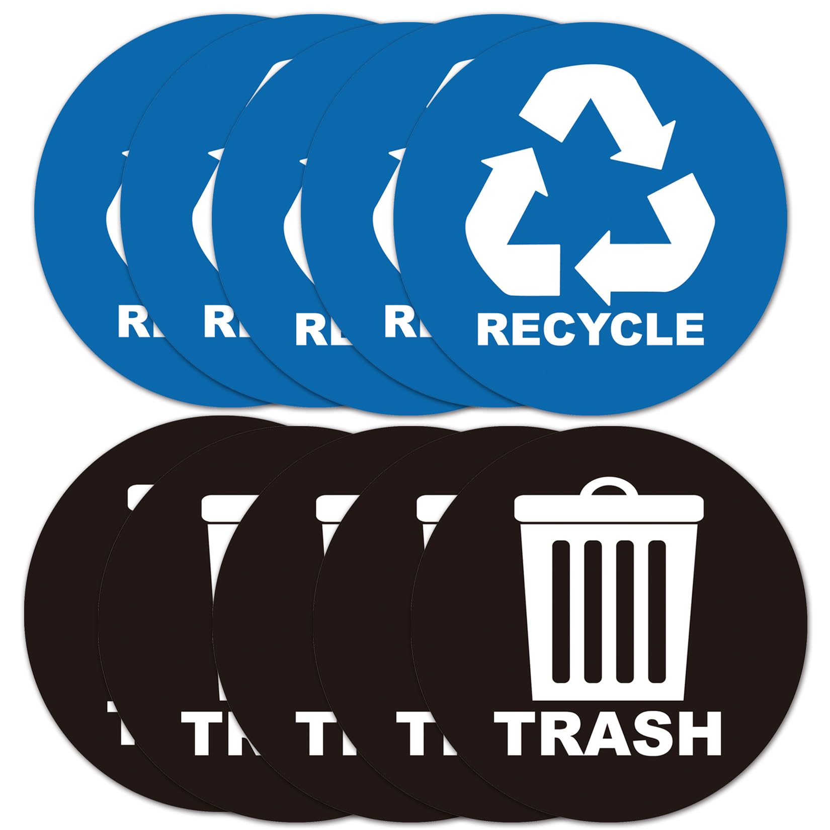 10 Pack Recycle Sticker for Trash Can,Recycle Stickers Trash Stickers,self-Adhesive Vinyl Decals Perfect for Kitchen Necessity Home Essentials,Home,Hotel.