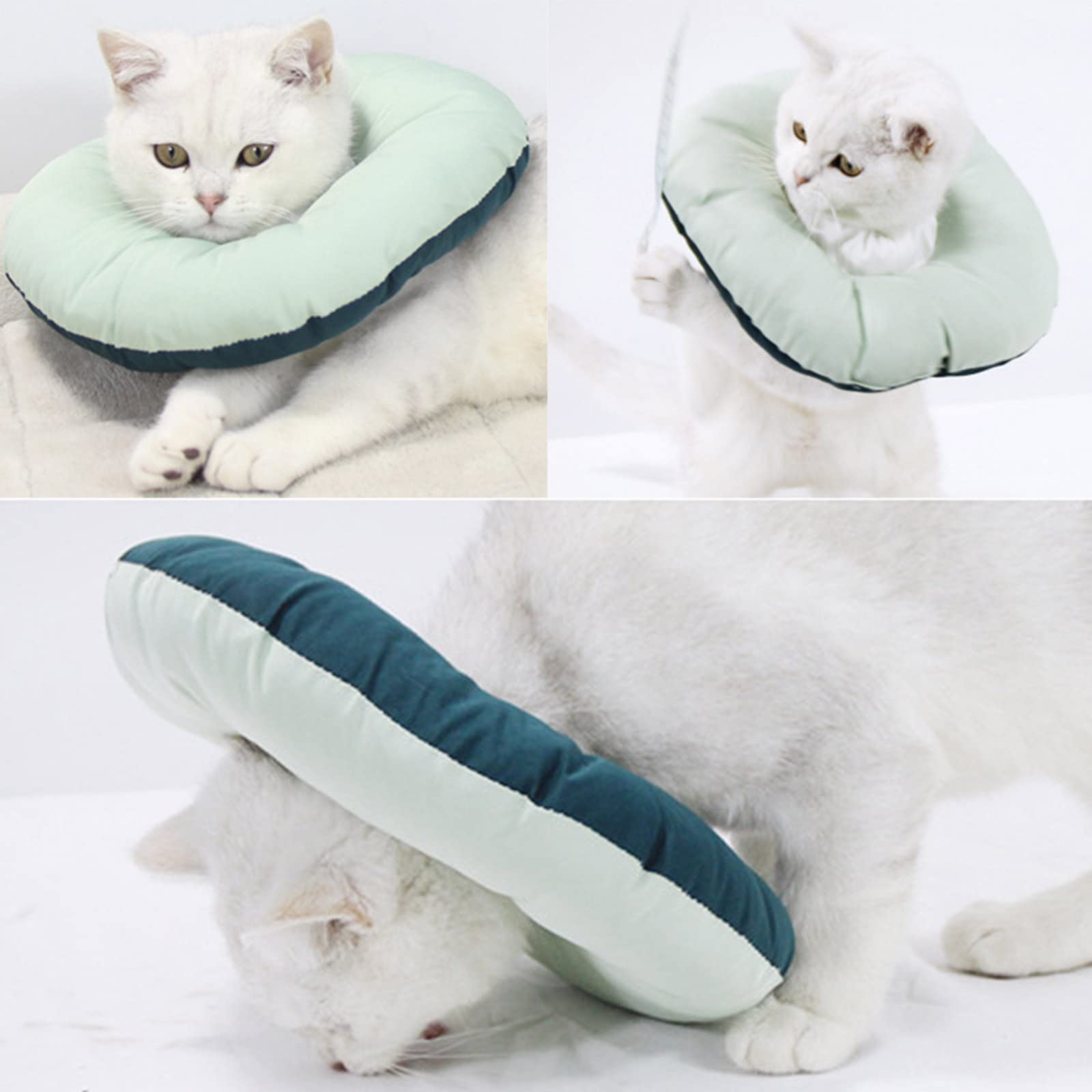 Mwsk Adjustable Inflatable Elizabethan Collar for Small Large Dog Cats Soft Cone for S for Head Wound