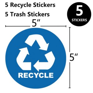 10 Pack Recycle Sticker for Trash Can,Recycle Stickers Trash Stickers,self-Adhesive Vinyl Decals Perfect for Kitchen Necessity Home Essentials,Home,Hotel.