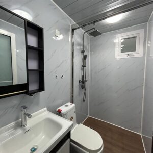 Double Story Fully Equipped Bathroom 20ft 2 bedrooms prefab Expandable Container House 20ft Luxury Home Stairs with Toilet, Kitchen, Bathroom, Living Room