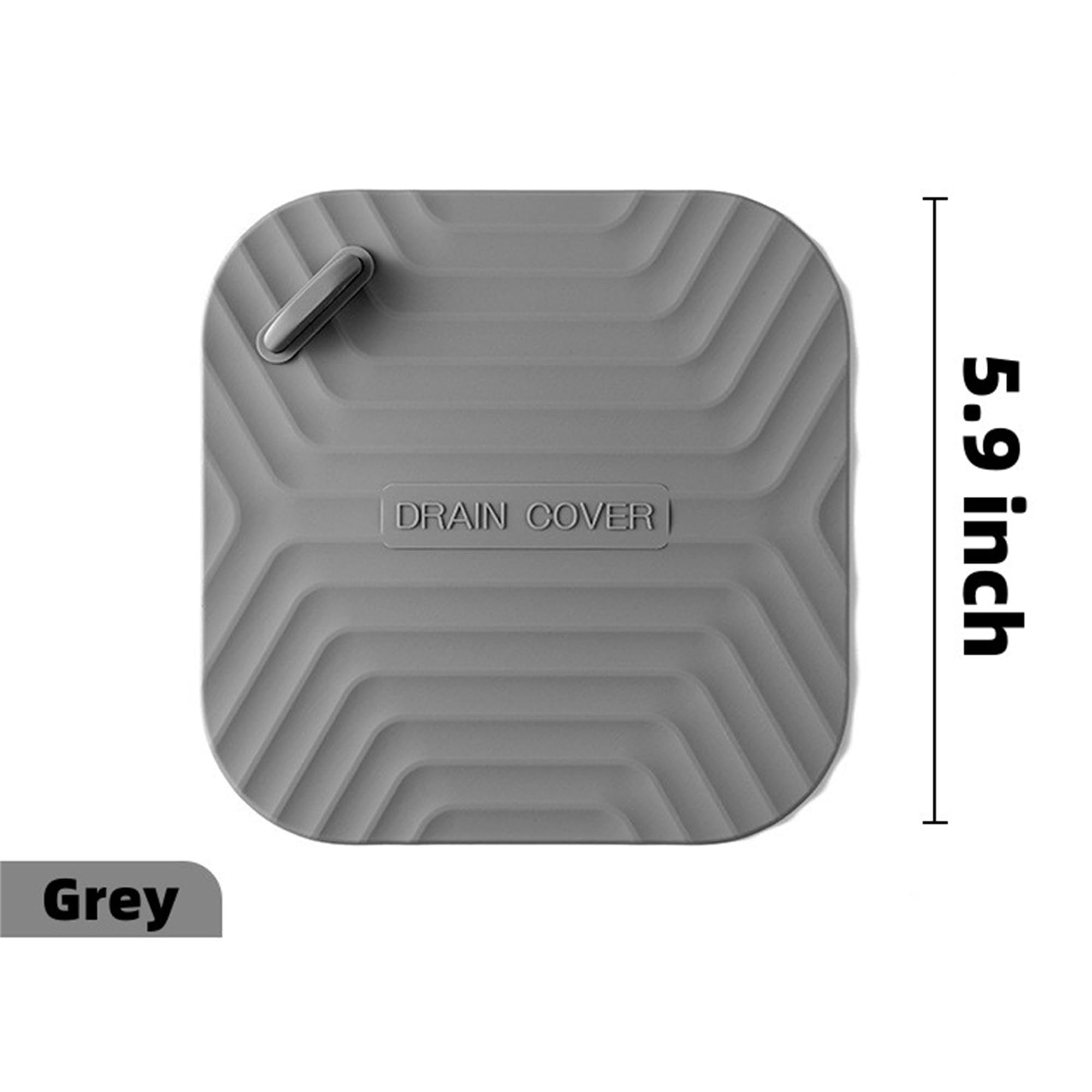 MAOYONG Silicone Square Drain Cover, Anti-Odor Plug for Bathtub, Shower, Kitchen Sink, 3 Pack