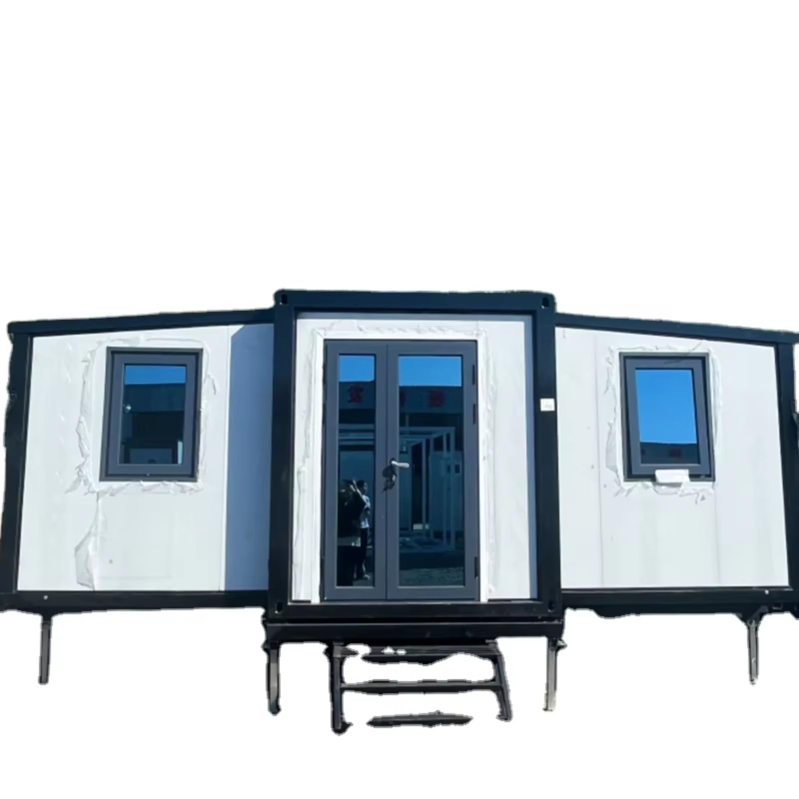 Tiny Houses Prefabricated Expandable Waterproof Expandable Office Container Houses Waterproof Prefab Luxury Villa with Door & Lock, for Backyard Garden or Farm Use