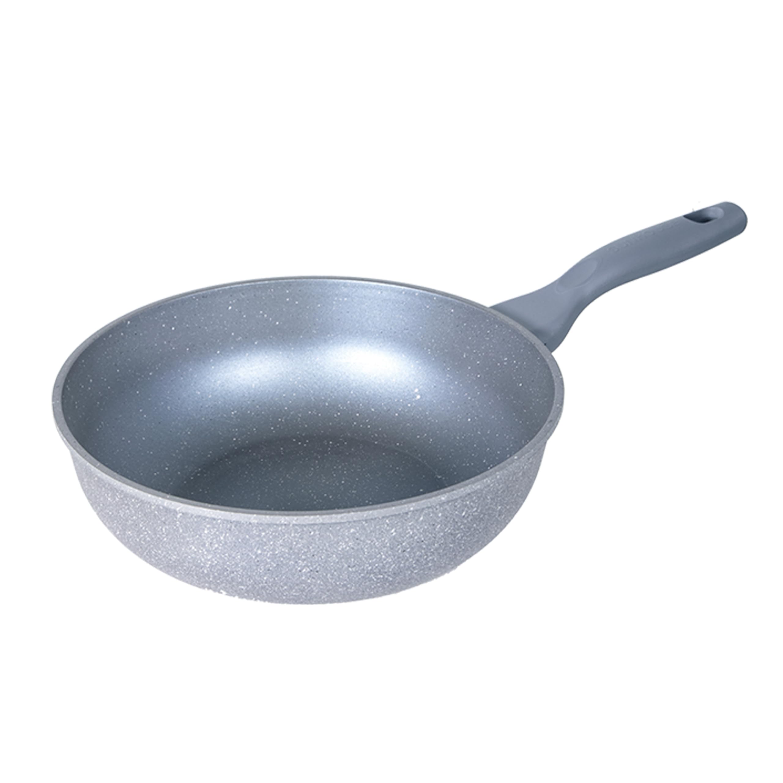 TAYAMA Marble Die-Cast (30 cm) Wok Pan, 11.8", Gray