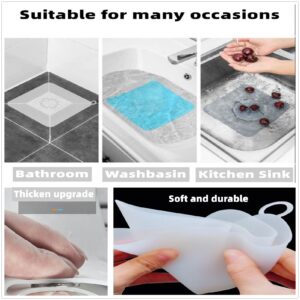 MAOYONG Silicone Drain Stopper - Anti-Odor Cover for Bathroom, Bathtub, and Kitchen Sink 4 Pack