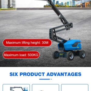 Work Platform Telescopic Boom Forklift 7m Lifting Height