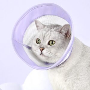 Ldbuejiaja Antiscratch Injury Elizabethan Collar for Cats Dogs Collar Pet Wound Recovery Licking Cats Collar