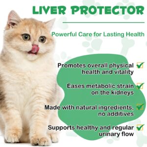 ALIVO Liver Support for Cats, Liver and Kidney Support for Cats with Natural Herbal Extract Helps Balance Cats Liver & Kidneys Health, Natural Pet Herbal Supplement for Cats - 60 ml