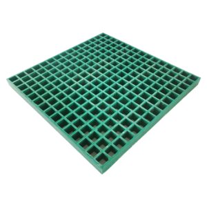 banfluxion 22.6"x22.6" fiberglass floor grating frp grating 0.5 tons bearing capacity green 1.5" thickness