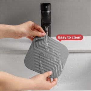 MAOYONG Square Silicone Drain Cover, Anti-Odor Shower Stopper for Bathtub, Kitchen, 2 Pack