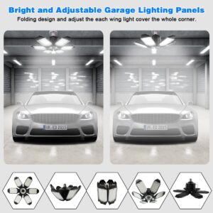 POLARPRA LED Garage Lights - 2 Pack Super Bright 32000LM LED Garage Ceiling Light 6500K LED Shop Light and Electric Power Washer - 3000 PSI 2.6 GPM Pressure Washers with Foam Cannon