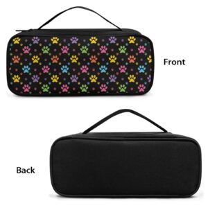 Rnyleeg Stethoscope Case Cute Cartoon Dog Paws Print Stethoscope Carrying Case Lightweight Stethoscope Storage Bag with Extra Room for Bandage Scissors and Penlights