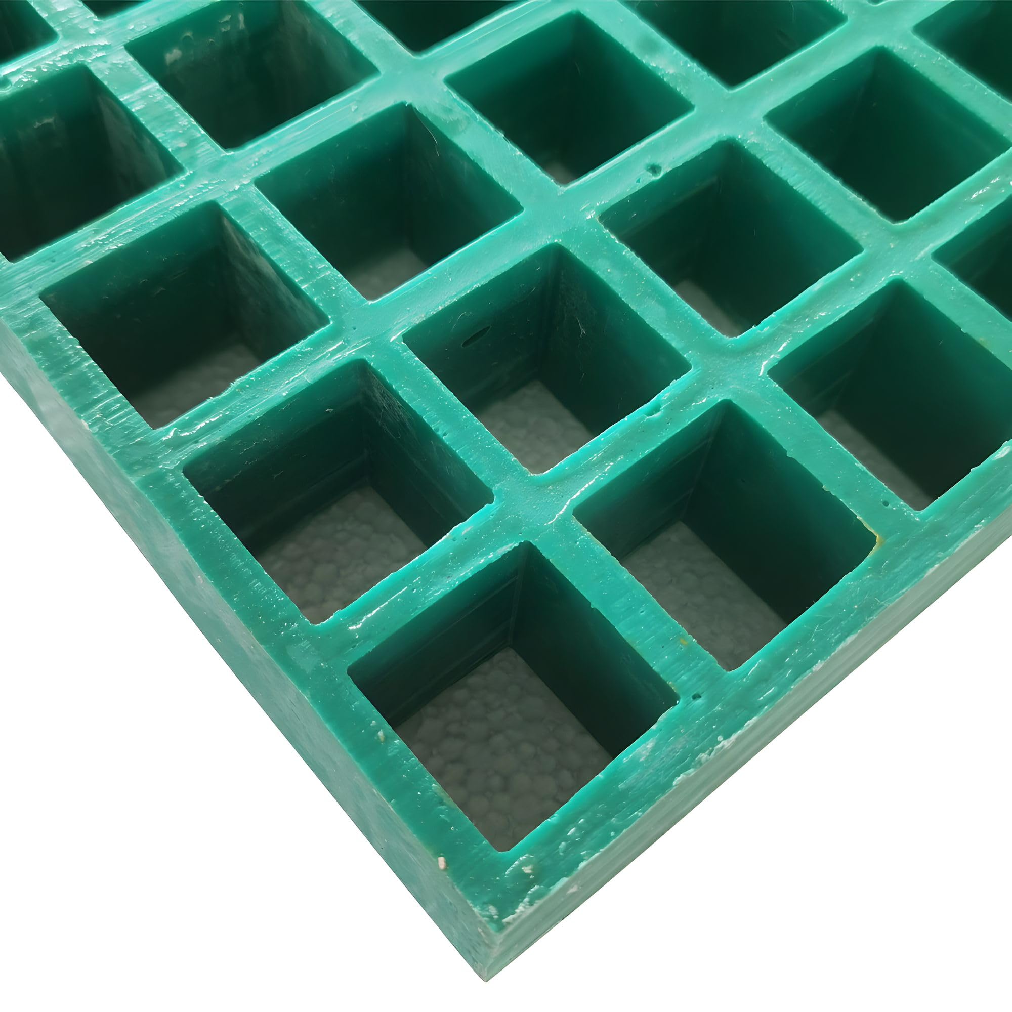 Banfluxion 22.6"x22.6" Fiberglass Floor Grating FRP Grating 0.5 tons Bearing Capacity Green 1.5" Thickness