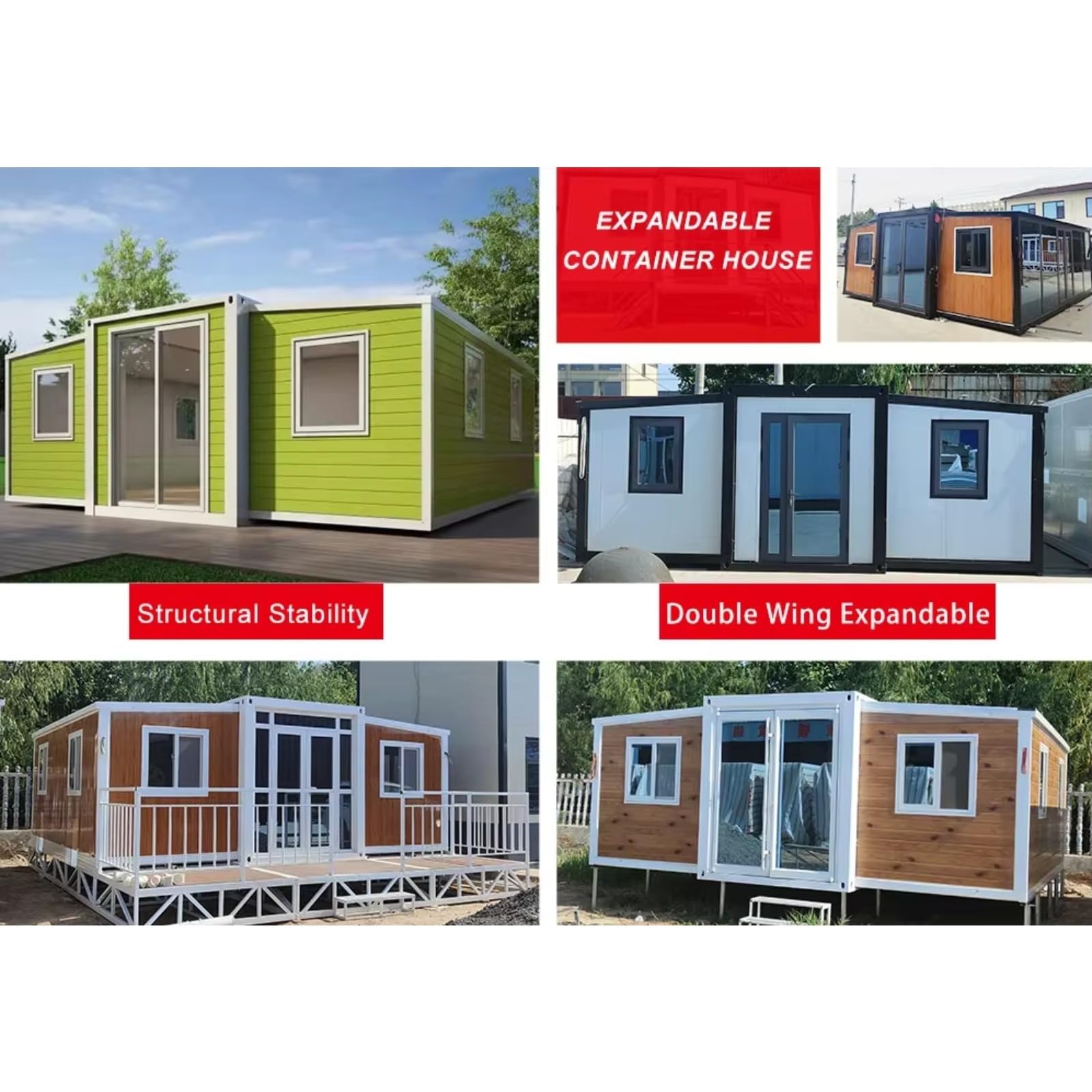 20ft 40ft Foldable Container House Office Modular Homes Prefab Container Tiny House