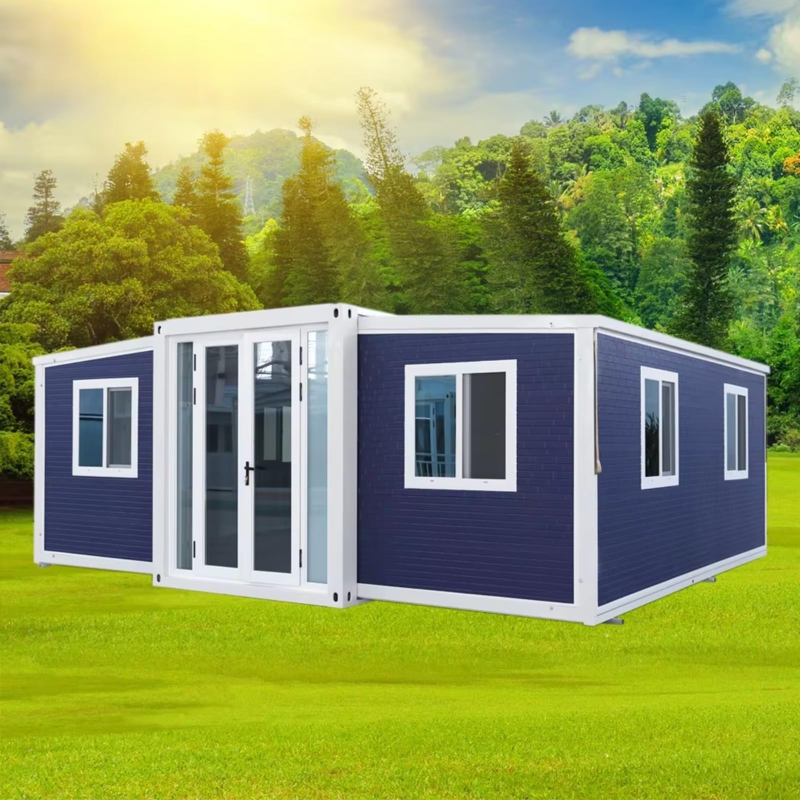 40ft Luxury Modern prefabricated Living Tiny Houses Home Modular prefab Expandable Container House with 3 bedrooms