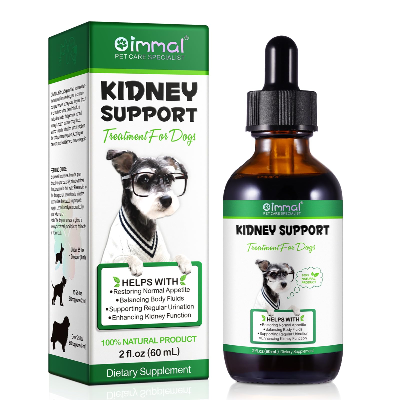 Liver Support for Dogs, Liver and Kidney Support for Dogs with Natural Herbal Extract Helps Balance Dogs Liver & Kidneys Health, Pet Supplement - Liver Support Drops to Improve Dog Energy - 2 fl.oz