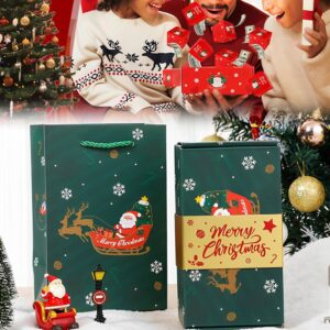 Surprise Gift Box Explosion for Money, Unique Folding Bouncing Surprise Gift Box Explosion, Christmas Cash Explosion Luxury Surprise Box Gift Box (Green Christmas)