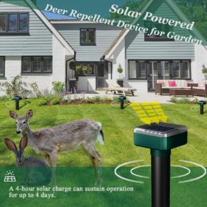 DARUCOT Deer Repellent Devices, Solar Deer Repellent Outdoor, Deer Deterrent Devices,Deer Repellent Devices for Gard, Solar Deer Repellent Devices,Sonic,Electronic and Waterproof