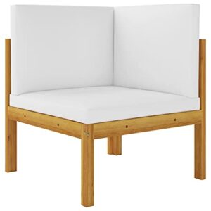 YELWHI Furniture Sets 2-Seater Patio Bench with Cushions Solid Acacia Wood,Sturdy Acacia Wood Patio Bench with Removable Cushions for Outdoor Comfort and Style Outdoor Furniture