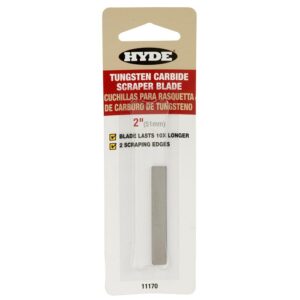 5-pack of 2” hyde 11170 hyde replacement 2-edge carbide scraper blade