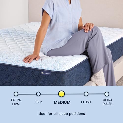 Serta Sleeptrue Medium 12" Queen Hybrid Mattress in a Box, Cooling, Breathable, and Pressure Relieving - 100 Night Trial, CertiPUR-US Certified and 10 Year Limited Warranty