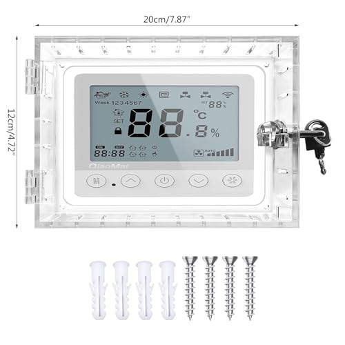 Meiliyizu Secure Thermostats Locks Box With Key Thermostats Locks Box Acrylic Guard For Temperature Regulator