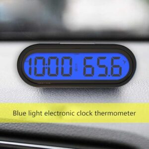 YUELER 2 in1 Convenient Car Digital Clock Convenient Accurate Dashboard Clocks Blue Digital Clock