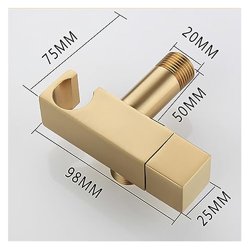 Brass Bidet Faucet Handheld Toilet Bidet Sprayer Sanitary Shower Toilet Faucet Single Cold Water Faucet Self Cleaning(Gold)