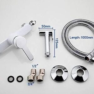 MINJING Kitchen Taps Bidets Brass Bathroom Shower Tap Bidet Toilet Sprayer Bidet Washer Mixer Muslim Shower Hygienic Shower Toilet Faucet