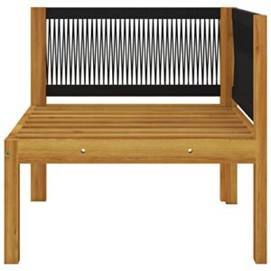 YELWHI Furniture Sets 2-Seater Patio Bench with Cushions Solid Acacia Wood,Sturdy Acacia Wood Patio Bench with Removable Cushions for Outdoor Comfort and Style Outdoor Furniture