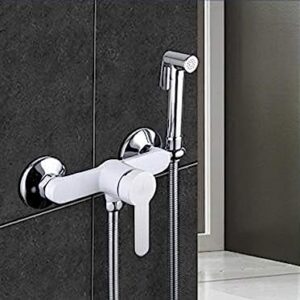 MINJING Kitchen Taps Bidets Brass Bathroom Shower Tap Bidet Toilet Sprayer Bidet Washer Mixer Muslim Shower Hygienic Shower Toilet Faucet