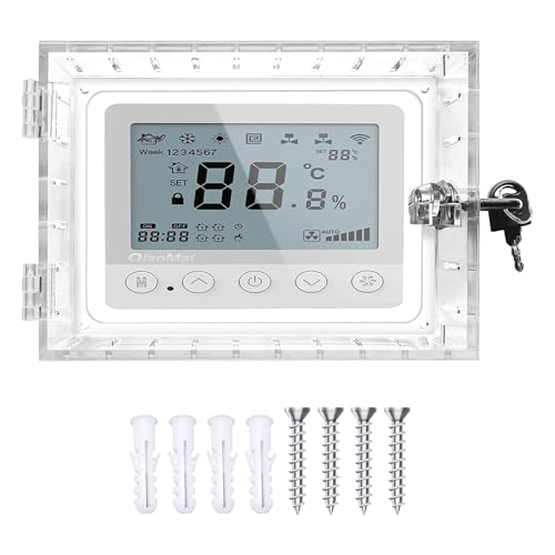 Meiliyizu Secure Thermostats Locks Box With Key Thermostats Locks Box Acrylic Guard For Temperature Regulator