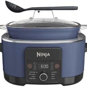 Ninja MC1001 Foodi PossibleCooker PRO 8.5 Quart Multi-Cooker, with 8 in 1 Slow Cooker Dutch Oven, Steamer, Nonstick, Oven Safe Pot to 500°F Blue