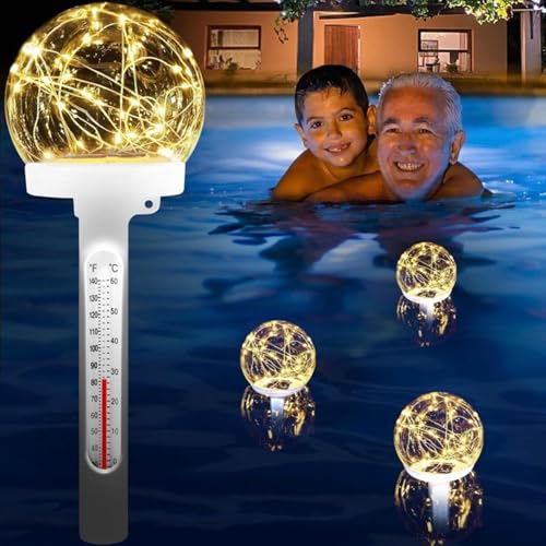 YUELER Multifunctional Solar Pool Swimming Pool Colorful LED Light Display, Waterproof, Energy Saving