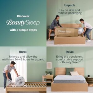 Beauty Sleep Midnight Slumber Firm 10" Queen Foam Mattress in a Box, Cooling, Breathable, and Pressure Relieving - 100 Night Trial, CertiPUR-US Certified and 10 Year Limited Warranty