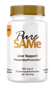 medsmehappy pure sam-e 200 mg liver support for dogs, chicken flavored 30g 1oz powder, scoop inside